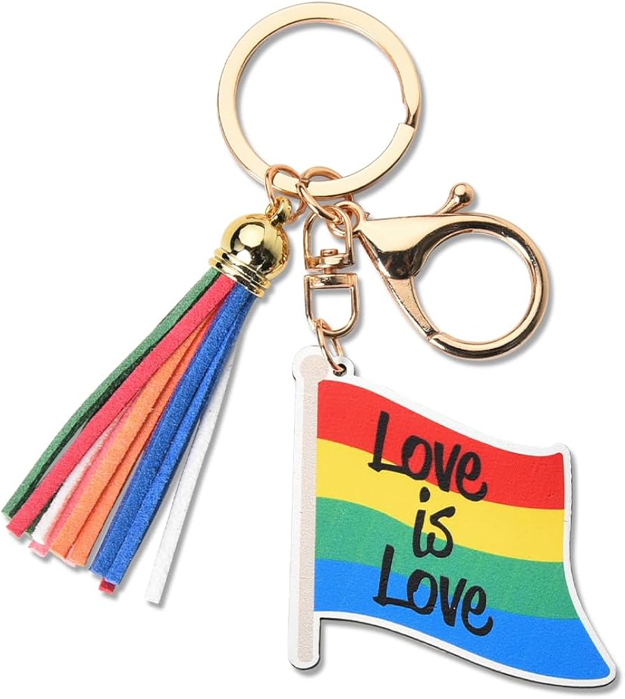 Amazon.co.jp: LGBTQ用レインボーフラッグキーホルダー レズビアンゲイ